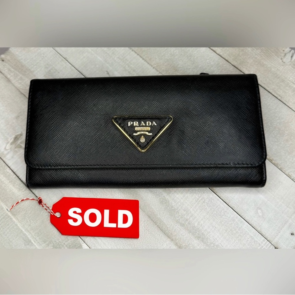 SOLD! DO NOT PURCHASE LISTING Prada Black Saffiano Leather Long Wallet